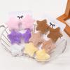 6Pcs New Cute Five-pointed Star Solid Color Plush Hair Clip air Ring Hair Clips for Kids Fashion Headdress Baby Hair Accessories