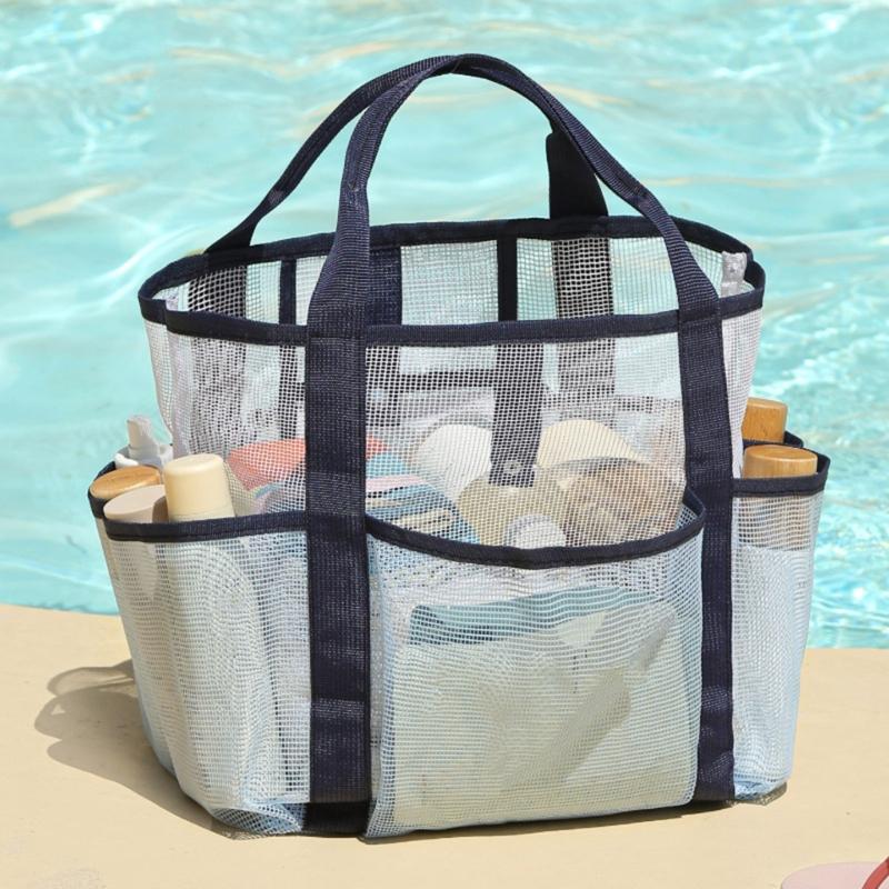 Toiletry Bag Shower Bag Swimming Bag Shower Caddy Bag Makeup Cosmetic Organizer Bag Double-Layers Beach Bag