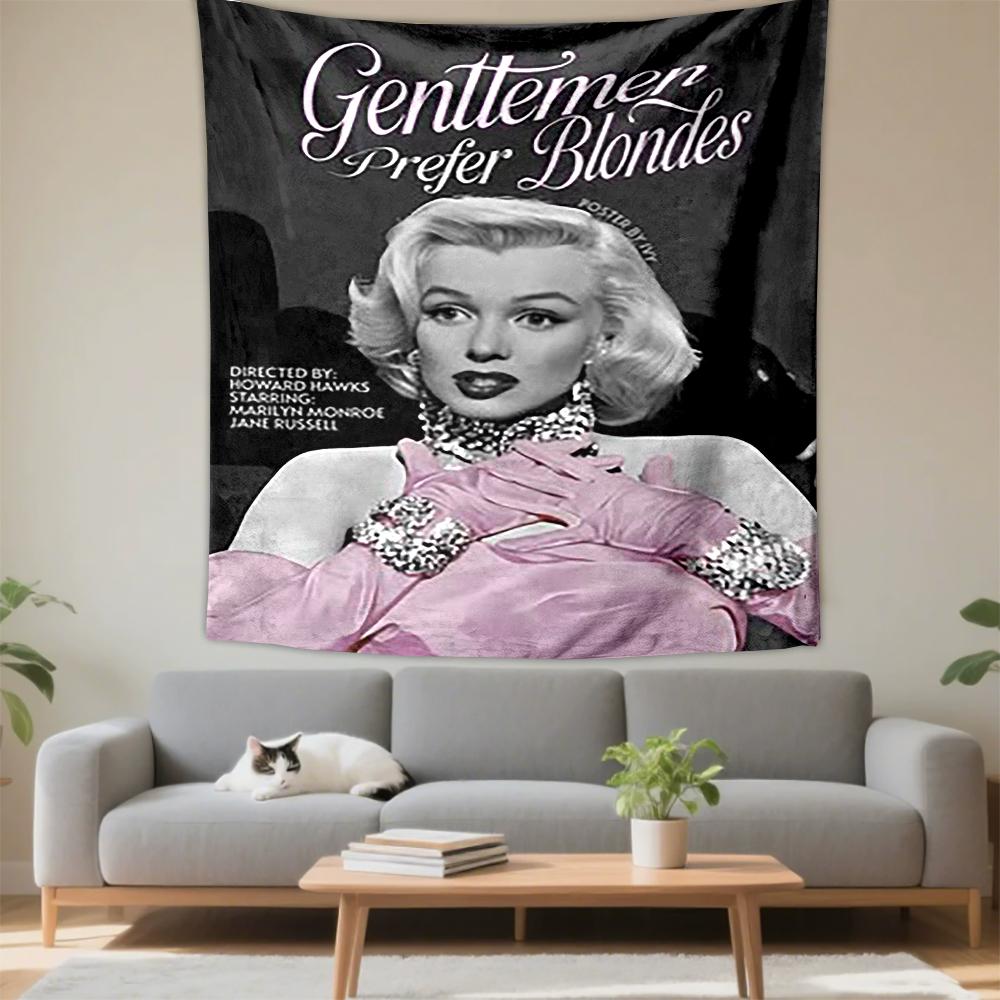 Tapestry Marilyn Monroe Gentlemen Prefer Blondes Movie Poster Wall Hanging