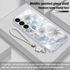 Custodia per telefono in vetro con motivo floreale adatta per Samsung Galaxy S26 S25 S24 S23 S22 S20 FE Ultra Plus cover posteriore antiurto