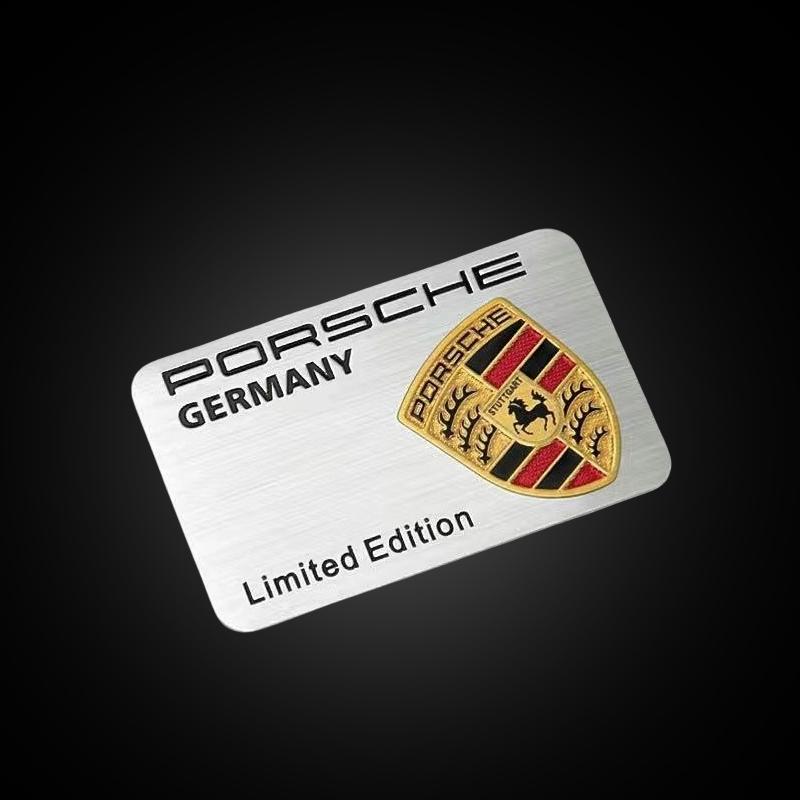 3D Alumínium Porsche Embléma Autó Jelölés Kitűző Matrica Karosszéria Csomagtartó Ablak Személyiség Dekoráció Matrica Autó Tartozékok