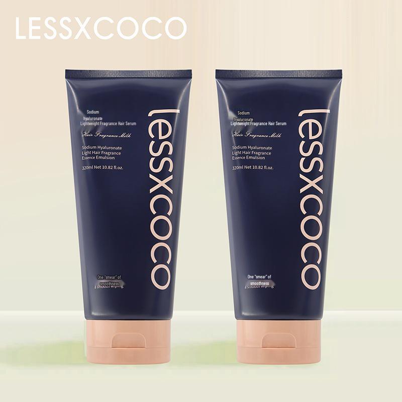 LESSXCOCO Hair Essence Milk: Lightweight, Aromatic Treatment for Frizz and Damaged Hair.