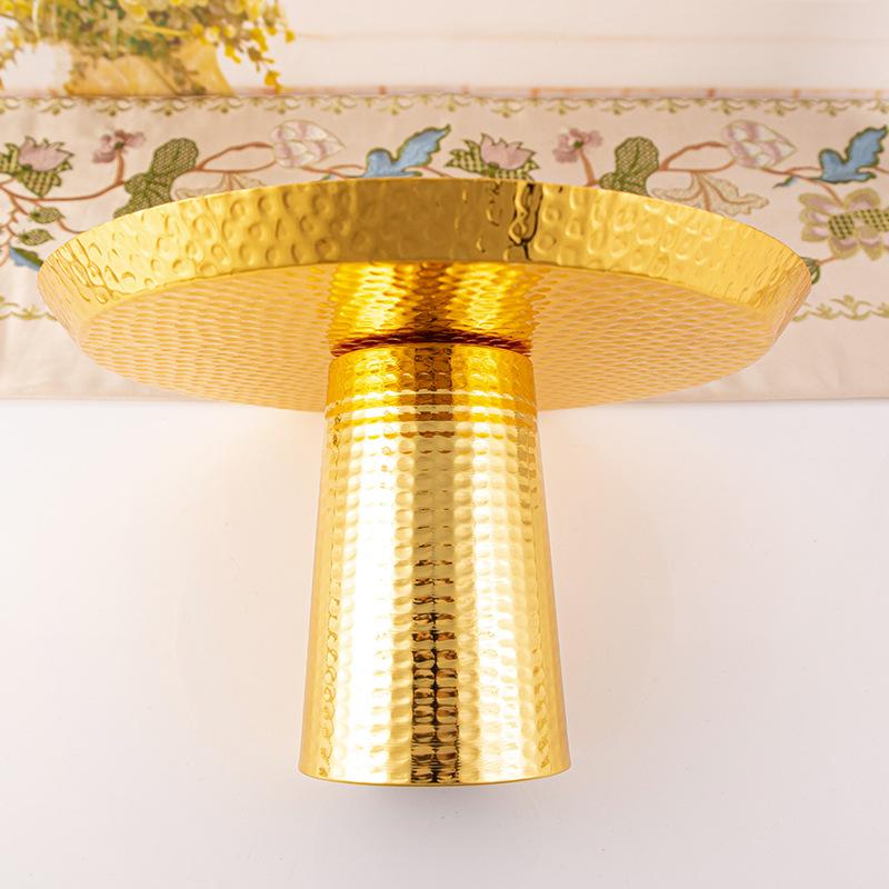 Simple European wrought iron tall cake plate wedding birthday cake plate afternoon fruit snack cake tray