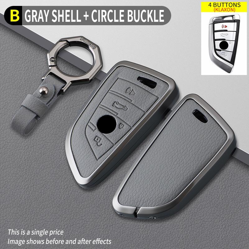 Zinc Alloy Leather Car Key Case For Bmw X1 X3 X5 X6 X7 1 3 5 6 7 Series G20 G30 G11 F15 F16 G01 G02 F48 F39 520 525 F30 Key Case