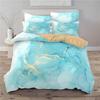 Chic Girly Marble Duvet Cover Abstract Geometric Bedding Set Microfiber Glitter Blue Comforter Cover King Queen For Kid Teen Boy