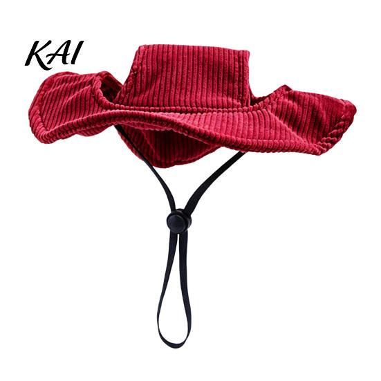 Versatile Dog Costume Corduroy Baseball Cap, Cat Summer Beach Visor Hat with Ear Easy to Wear Cap Holes, Adjustable Puppy Sunbonnet