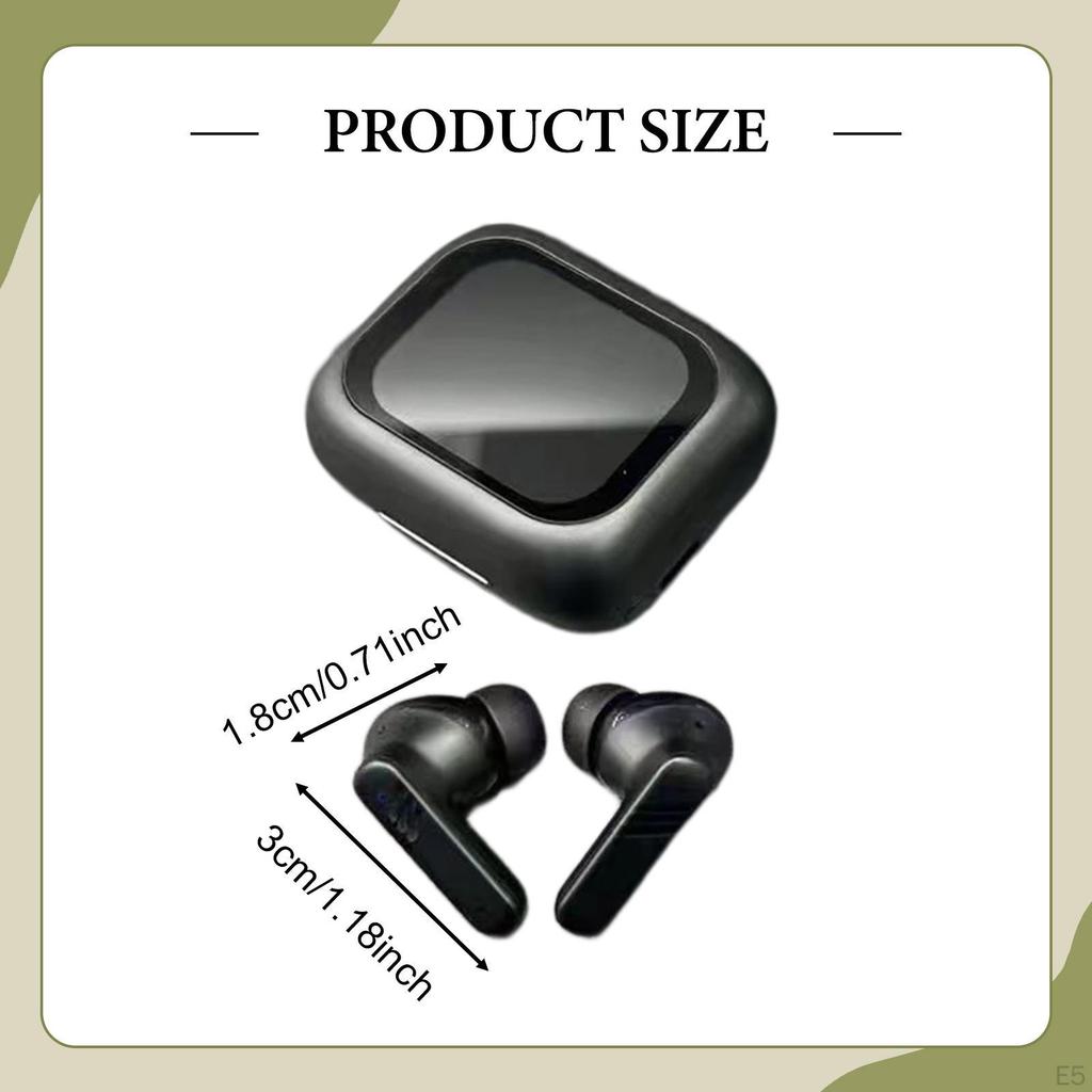 in Ear Earphones 18H Strong Endurance Convenient Call Noise Cancelling Buds with Touch Screen