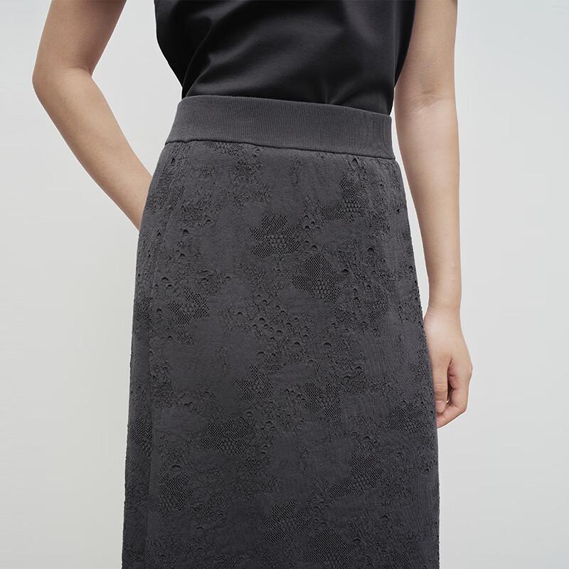 Broadcast Women's Knitted Jacquard Mid-Length Straight Skirt