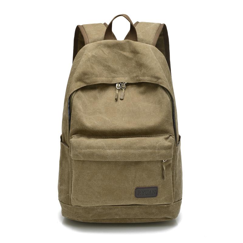 

Unisex School Backpack Men Backpack Male Bag Canvas Bags Casual Shoulder Bags Korean Version Of Schoolbags Mochilas хаки