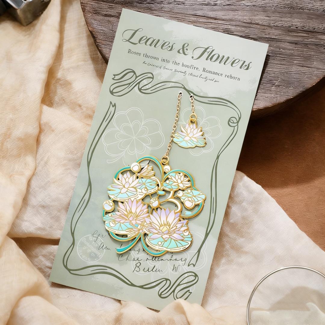 

Metal Bookmark Decorative Floral Leaf Bookmark Hollow Enamel Bookmark Exquisite Artistic Metal Book Mark For Book Lovers