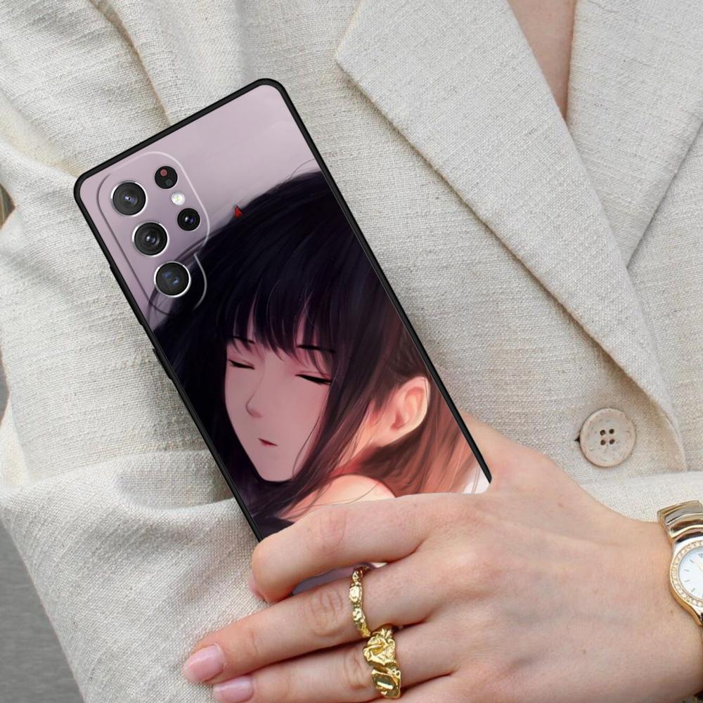 Sad Japanese Girl Cell Phone Case for Samsung Galaxy S26 Ultra S25 S24 S23 S22 S21 S20 Note10 Cover