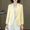 Silk small blazer women's spring and autumn new one-button casual commuting temperament mulberry silk suit