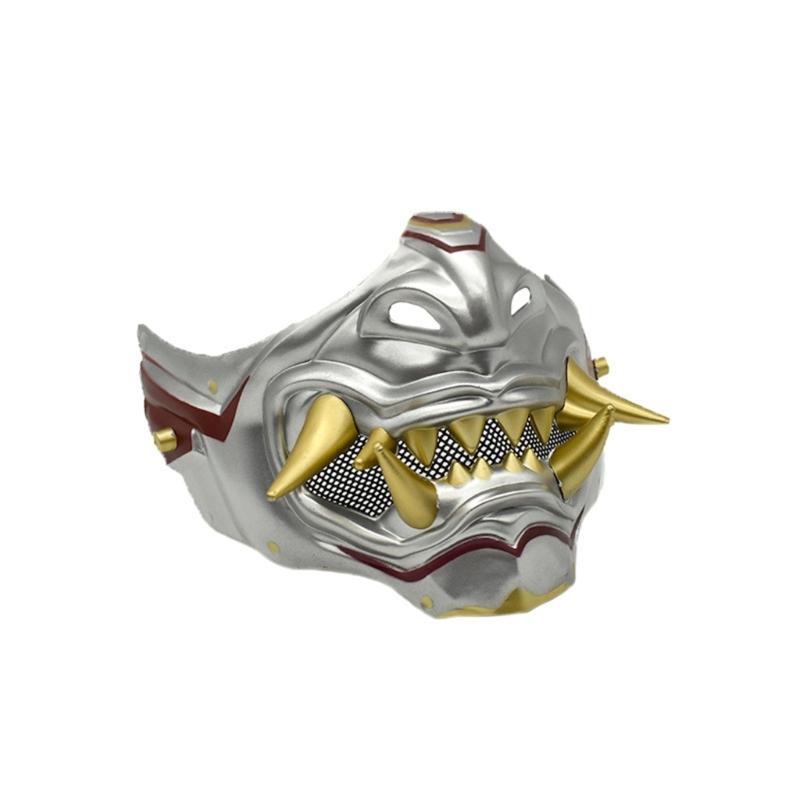 Masquerade Mask Halloween Costume Mask Half Face Mask Japanese Mask Party Mask Devil Samurais Mask Carnivals Mask