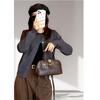 Luxury Brand Genuine Leather Women Handbags Fashion Gold Buckle Shoulder Bags Women Retro Cowhide Boston Bags Lady