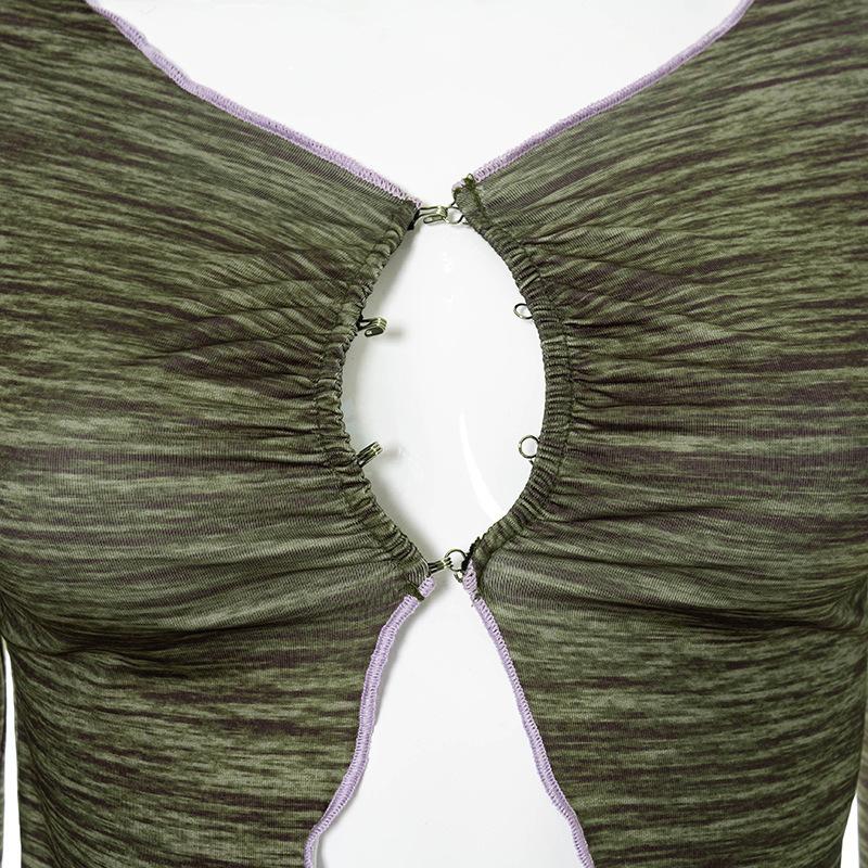 Harajuku 2022 Blouses Summer Hollow Out Long Sleeve Pleated Tshirts for Women Top Female T-shirt Women's T-shirt  Tops T Shirt