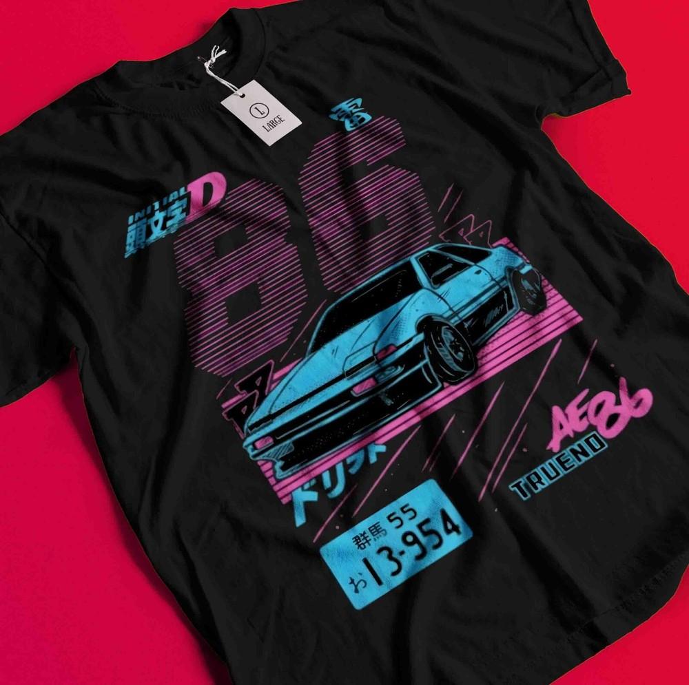 

Футболка Initial D Футболка Такуми Фудзивара Аниме Футболка Футболка Бунта Нацуки Кэйсукэ BB849 4XL