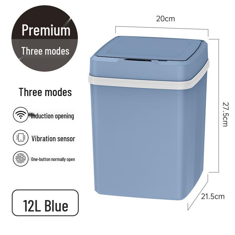 Smart Sensor Trash Can with Lid for Kitchen & Bathroom - Stylish Design, Perfect for Home & Gift Use