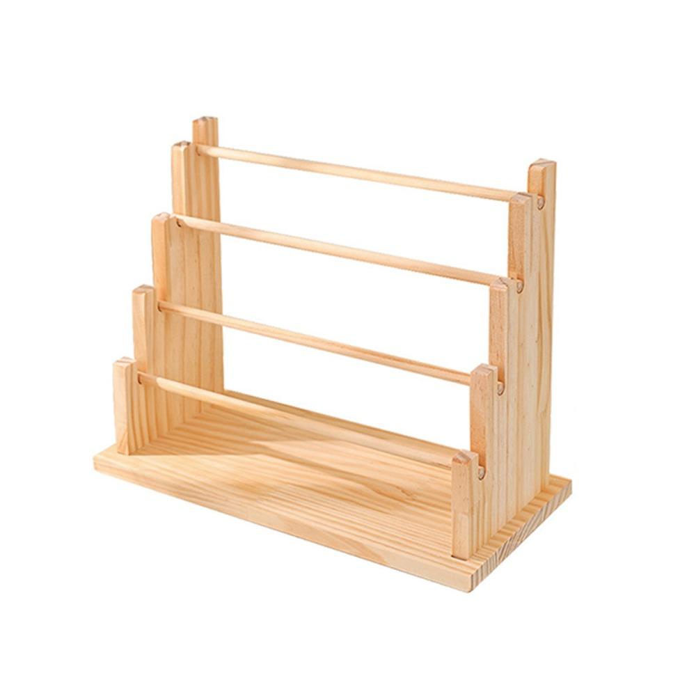 Solid Wood Bracelet Display Stand 4/6 Layer Jewelry Organizer Durable Bracelet Holder