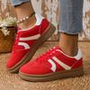 Large size soft-soled sneakers design style lace-up lightweight versatile jogging women's shoes
