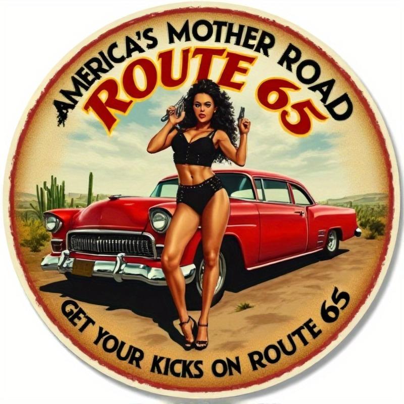 2D Flat Hanging Decorative Metal Sign Hand Painted Art