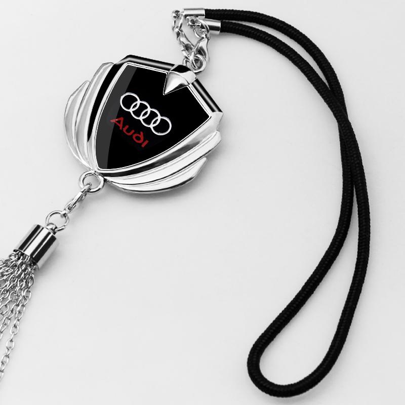 2026 Hot 1pcs Car Pendant Accessory Interior Rear View Mirror Decor Auto Emblem For Qaz1 Q5 Q3 Q2 Q7 A3 B5 B6 B7 B8 B9 8P 8V 8L A5 A4 C6