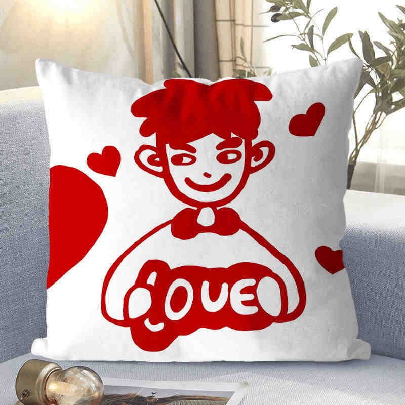 Wedding Pillows, Wedding Room Atmosphere Decoration Pillows, Living Room Sofa Cushions, Happy Wedding Gifts, Wedding Supplies Props