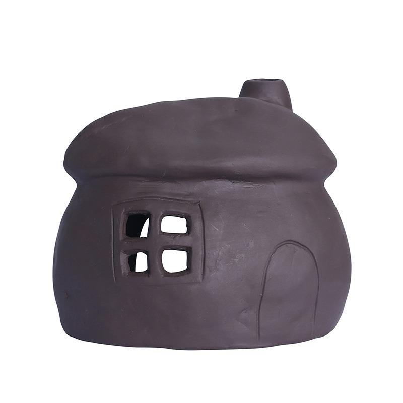 1pc Ceramic Mini Fireplace Home Decor Sage Burning Holder Creative European Style Palo Santo Incense Burner (Without Incense)