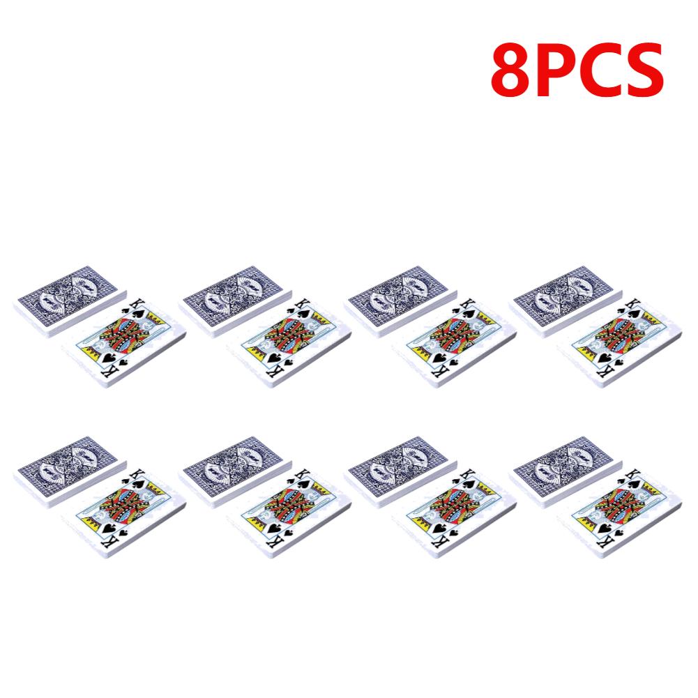20/1pcs Playing Cards Plastic Coated Paper Deck Poker Cards Funny Family Board Game 54 Cards Waterproof Folding for Adults