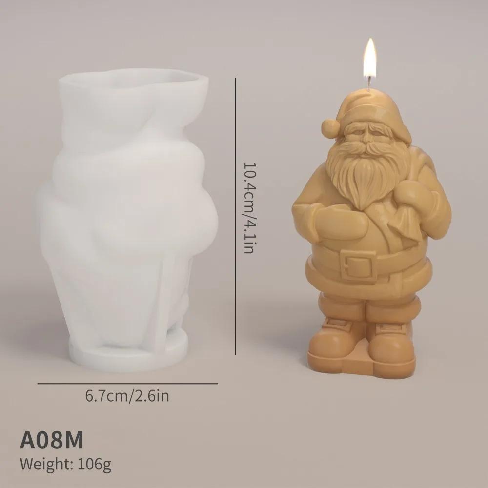 

DIY Санта-Клаус силиконовая форма лось олень гипсовая мыльная смола форма гном инструмент для изготовления свечей украшение для вечеринки рождественские подарки C