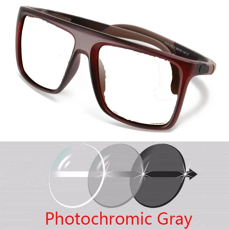 TR90 Silicone Leg Sports Riding Myopia Sunglasses Men Goggles Nearsighted Spectacles Prescription 0 -0.5 -0.75 To -6