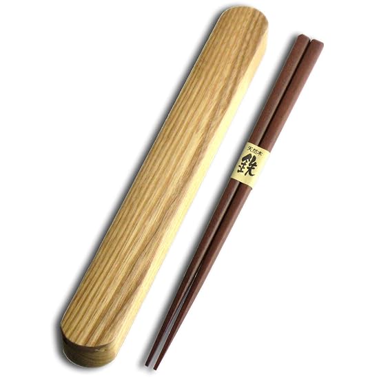 Nagao Chopsticks and Chopstick Case Set, 23cm, Ironwood Chopsticks, Wooden 23cm - B08CWWLKSD