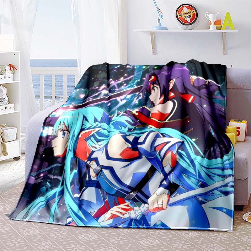 Die 3D-gedruckte "Sword Art Online" Flanelldecke ist warm, bequem und weich, geeignet für den Einsatz in Schlafzimmern, Betten, Sofas, 001