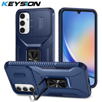 KEYSION Coque antichoc pour Samsung A54 5G A34 5G A14 LTE avec anneau de protection pour appareil photo coulissant et support pour Galaxy A14 A34 A54