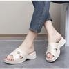 Dámské boty Letní pantofle Dámské nošení Venku Silná podrážka Klínkové podpatky Módní pantofle Měkká podrážka Boty pro matky Zapatos De Mujer