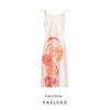 Kaslead New Arrival Women's Clothing Fashion Style Fashion Slimming and Simple Tether Print Sleeveless Dress