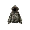 Camouflage Print Hooded Jacket Couples Streetwear Loose Fit Cotton Blend Casual Outerwear