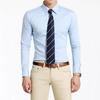 Solid Color Wine Red Non Iron Slim Fit Long Sleeve Business Casual Men Dress Shirt