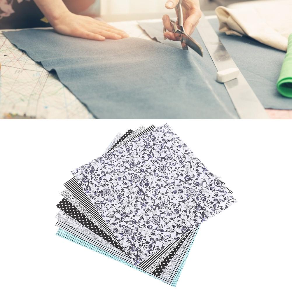 

7 шт. Квадратная хлопчатобумажная ткань 50x50 см Цветная ткань Цветочный принт Бытовое рукоделие DIY Шитье