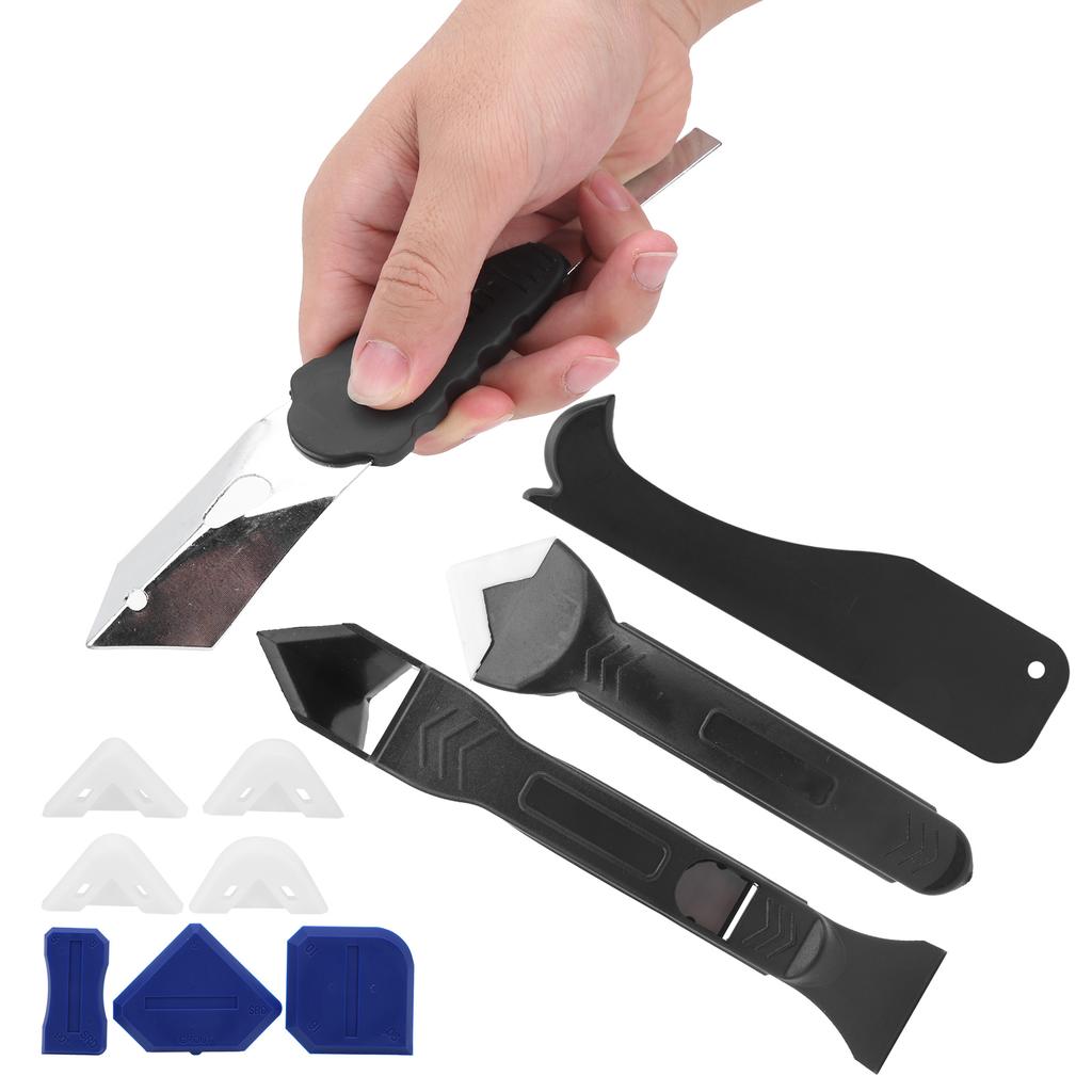 11pcs Sealant Spatula Plastic Caulking Finisher Cleaning Nozzle Spatulas Filler Spreader Tool
