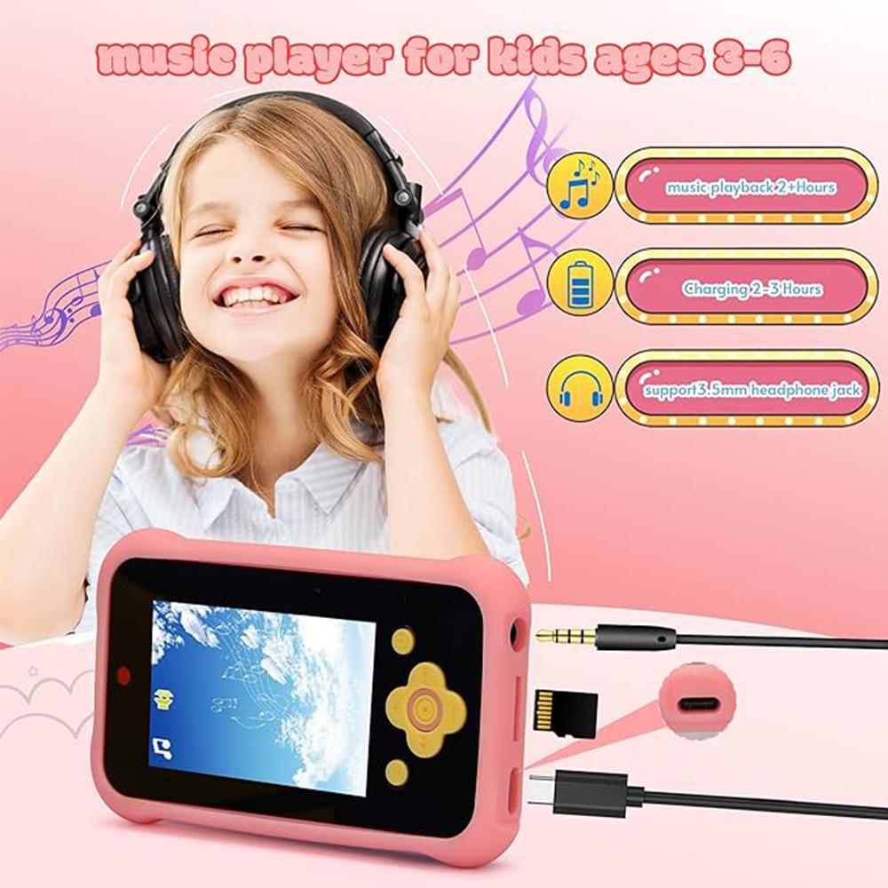 Kids Phone Camera Toys Girls Boys Unicorn Smart Toddler Phone Toys 1080P HD Selfie Camera Record Lift Chirstmas Birthday Gifts