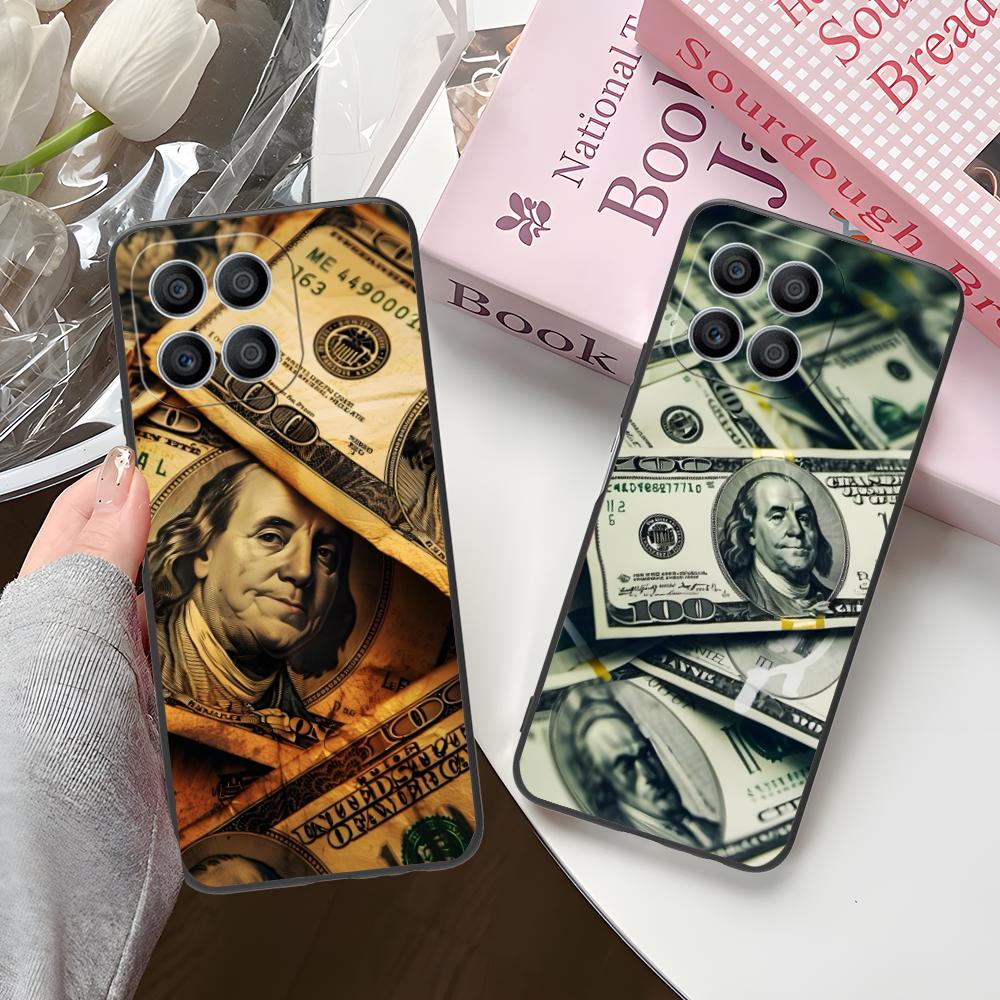 USD Dollar Matte TPU Mobile Phone Case for Honor 90 80 70 60 50 30 20 10 9 8 7 Pro S SE Lite 5G Colorful Printing Cover