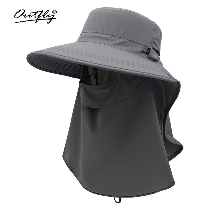 Spring and Summer New Sunscreen Women's Visor Fashionable Breathable Bucket Hat Nylon Men's and Women's Fishing Hat