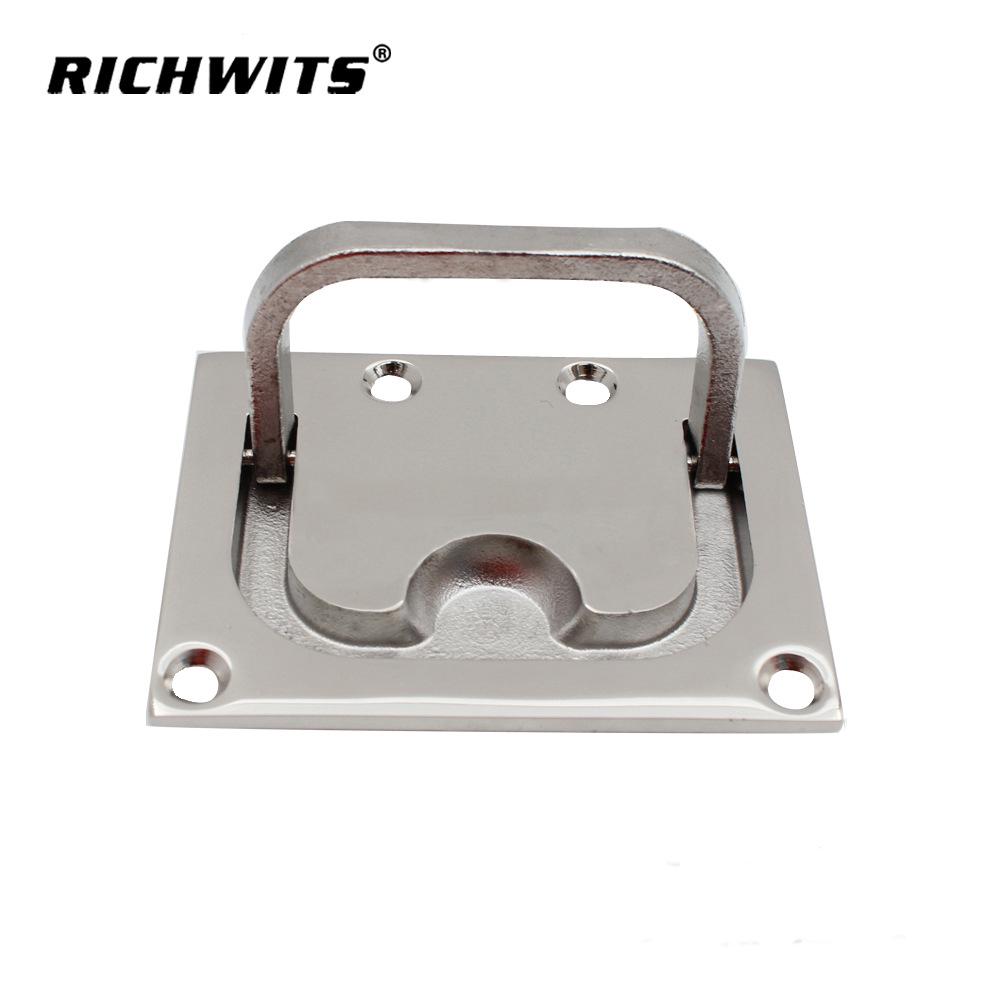 316 Stainless Steel Square Floor Latch Deck Cover Pull Handle