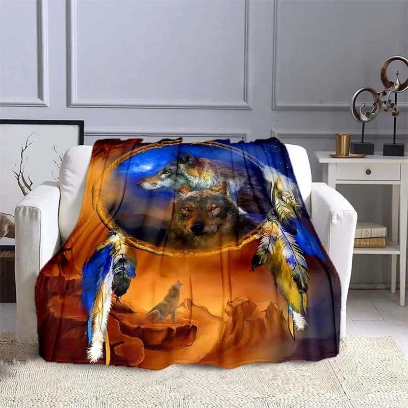 3D Wolf Pătură Canapea Pături pentru Paturi Super Moale Cald Pătură Copertă Flanel Arunca Pătură Portabilă de Călătorie Arunca Pătură