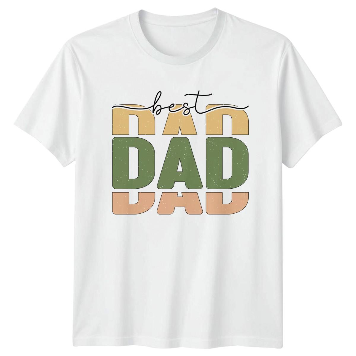 Best Dad Mens T-Shirt Fatherhood Family Fathers Day Gift For Him XXXXL