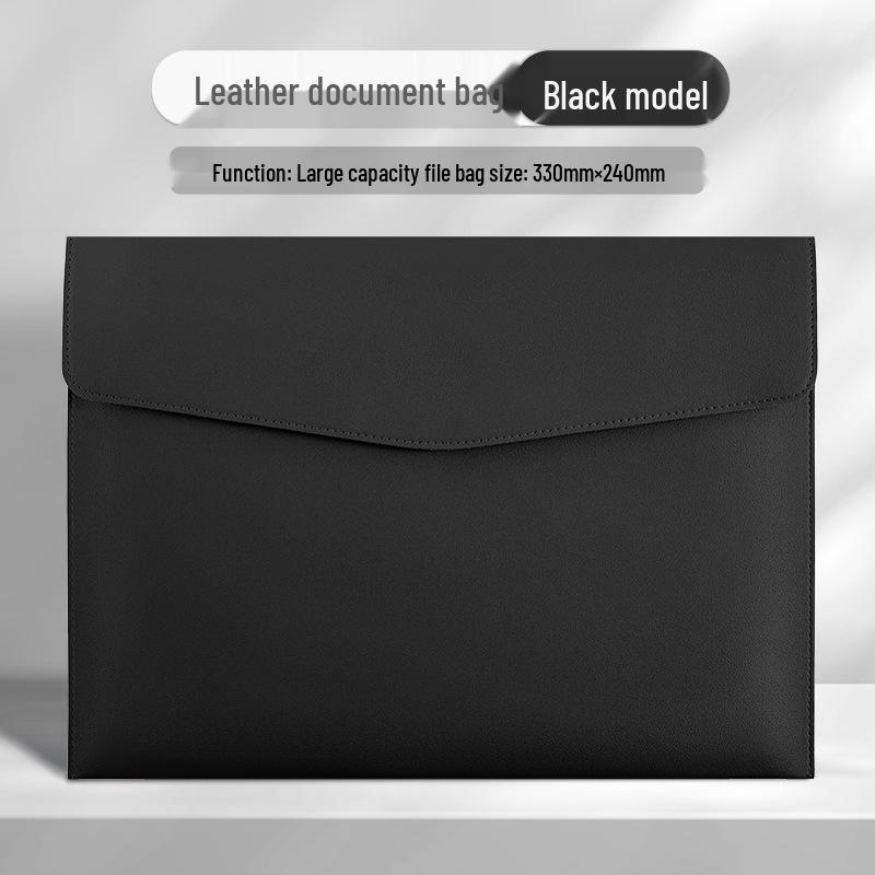 Imitation Leather A4 File Bag: Large Capacity Document Holder, Customizable with Company Logo