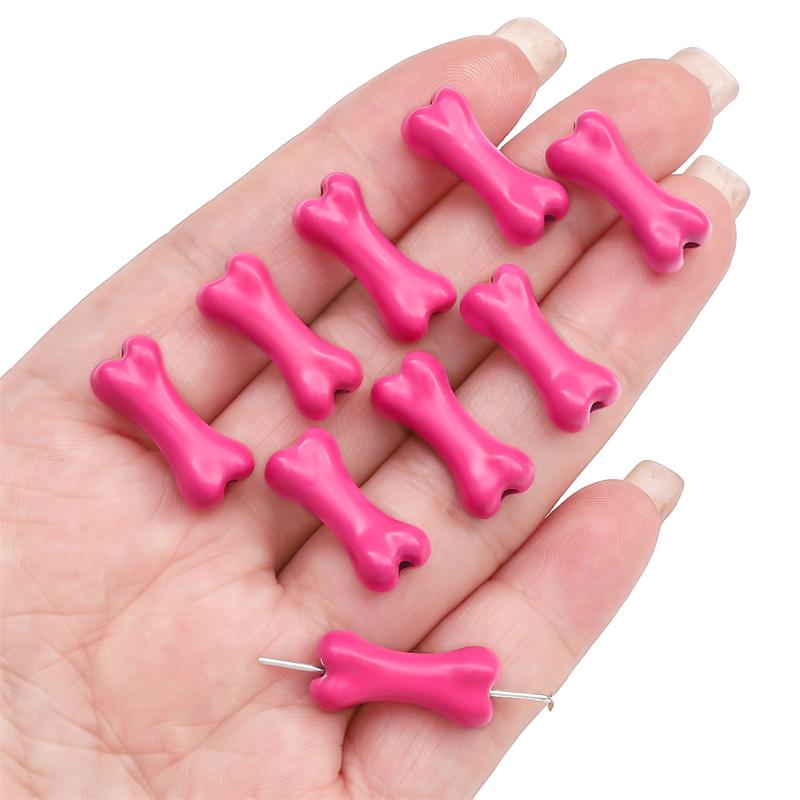 Metal Bone Beads for DIY Jewelry Bracelet Necklace Charms 2 Pcs