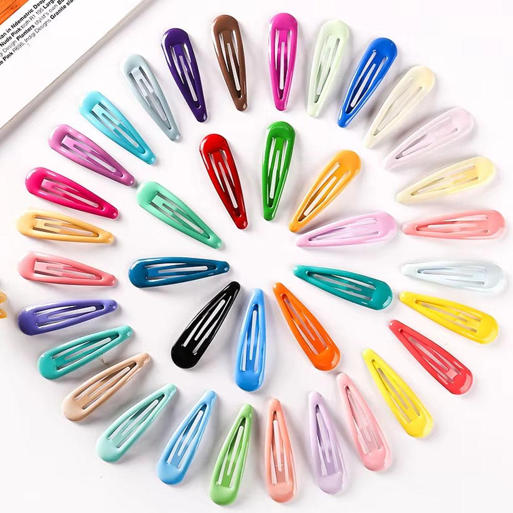 New Girls Trendy Hair Clips Cute Colorful Waterdrop Shape Hairpins Sweet Hair Accessories Kids Barrettes Slid Clip Fashion