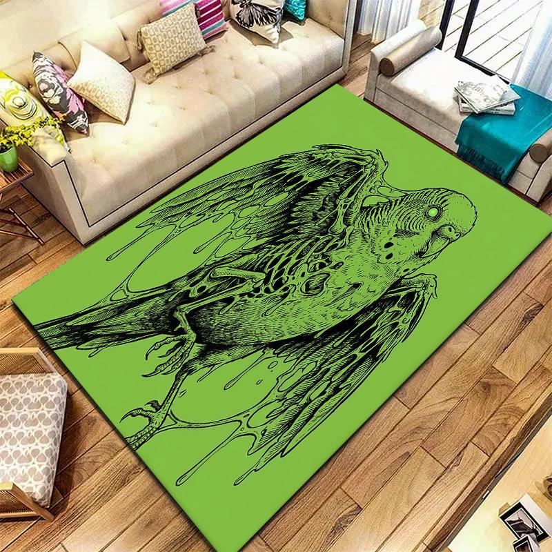 Green mucus animal Pattern Square Carpet,Area Rug,Carpet Rug for Living Room Bedroom Sofa Playroom Decor,Non-slip Floor Mat,Holiday Birthday Gifts