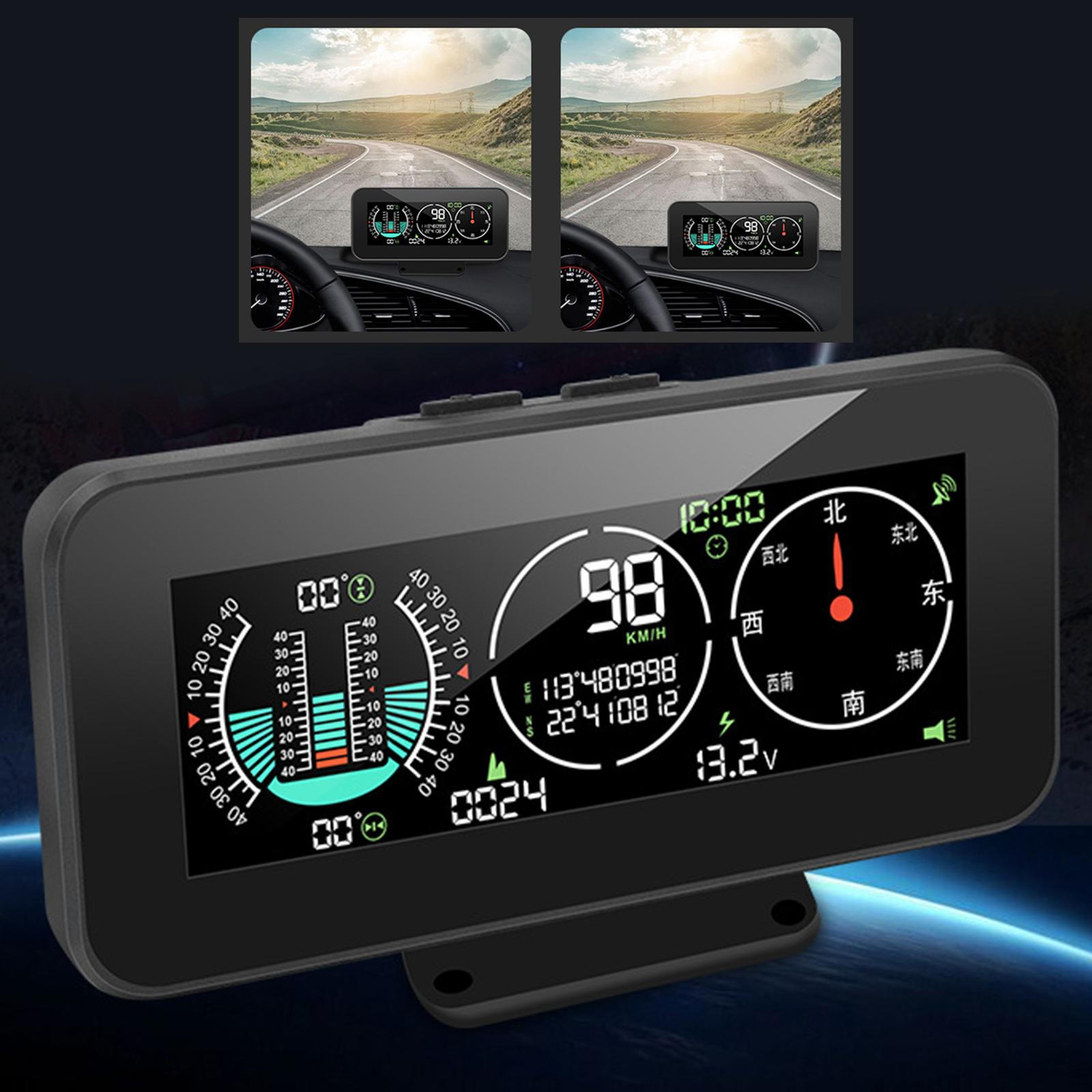 Mini HUD Heads up Display M60 LCD Speedometer for Vehicles Buses Cars